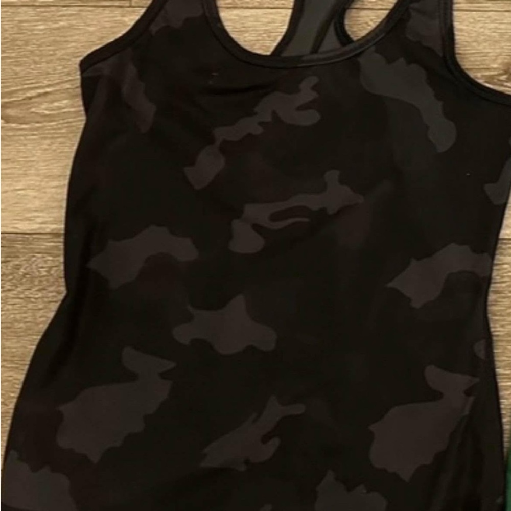 Black Camouflage Tank Top